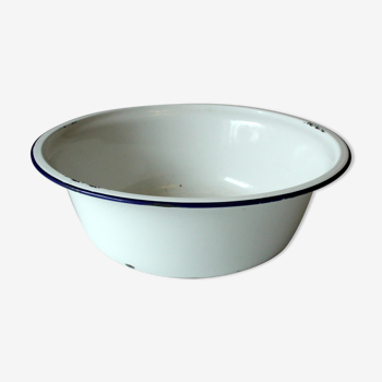 Enamelled metal bowl, vintage from the 1970s