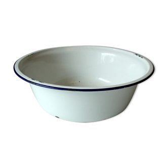 Enamelled metal bowl, vintage from the 1970s
