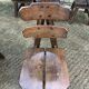 6 brutalist chairs in solid oak
