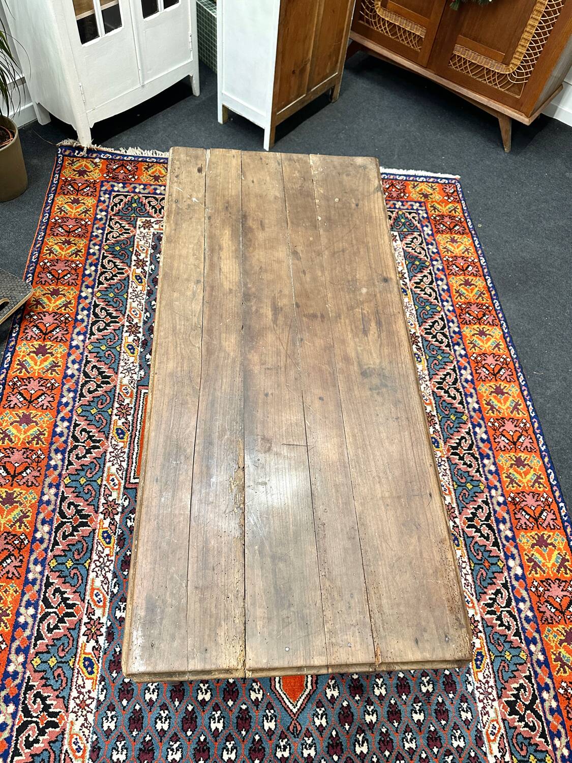 Weathered farm table