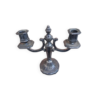 Chandelier metal argenté 1925