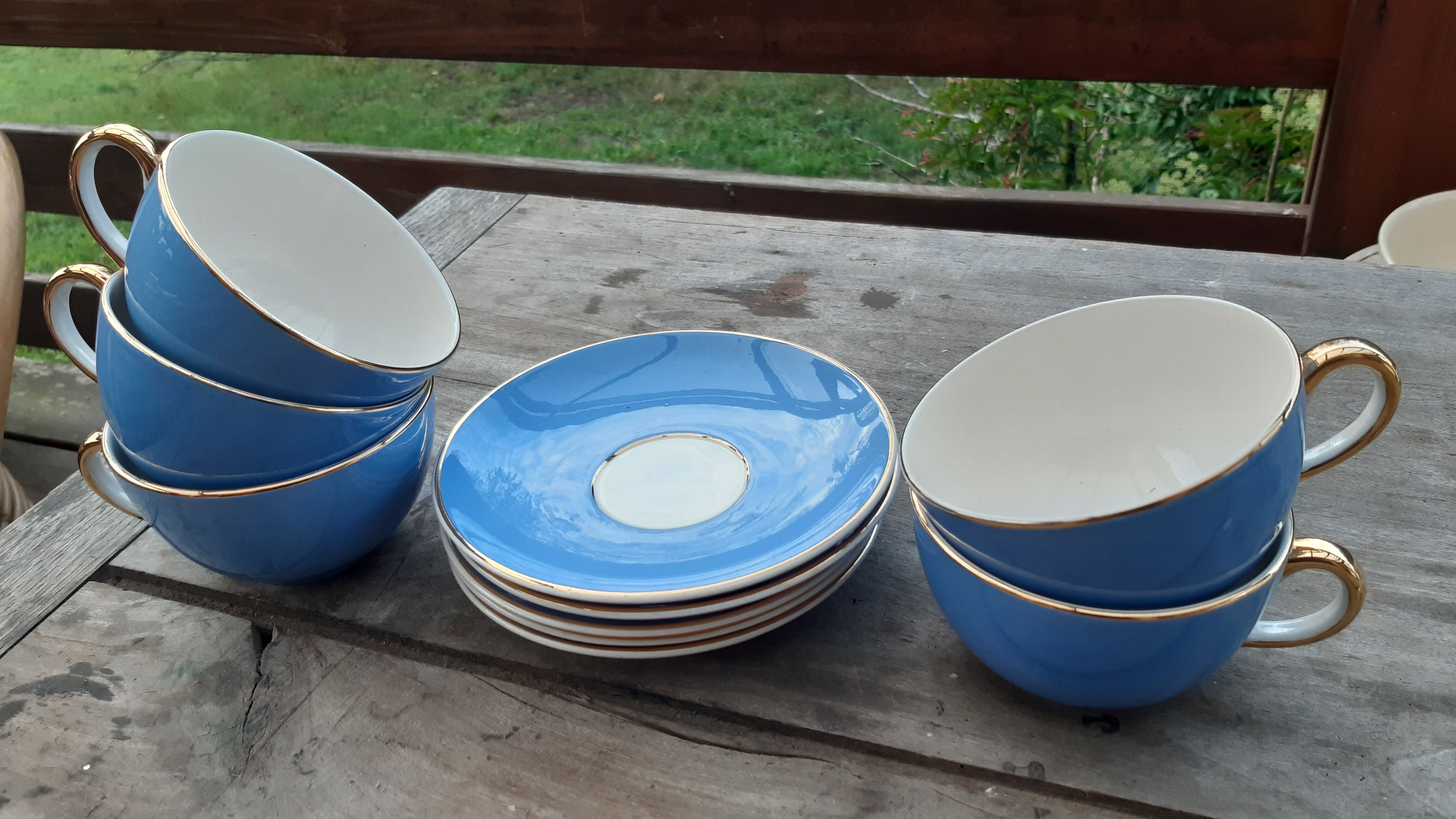 Set of 5 cups and coffee saucers, Villeroy Boch