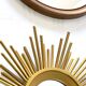 Duo of Vintage Golden SUN MIRRORS