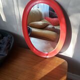 Orange oval mirror 1970 seventie