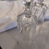 5 antique crystal flutes