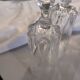 5 antique crystal flutes