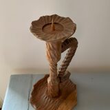 Wooden candle holder