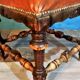 Wood and leather stool 1900s