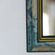Miroir en bois avec motifs de fleur 31x36cm