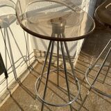 3 stools in smoked plexiglass