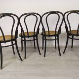 Black canned bistro chairs