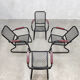 Set of 4 vintage wire garden chairs outdoor