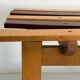 Mid-century Italian solid wood two-tone bench, 1950s, Italy