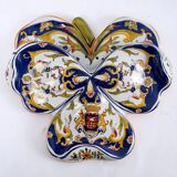 Desvres earthenware wall vase - Three Leaf Clover - period: 20th Century