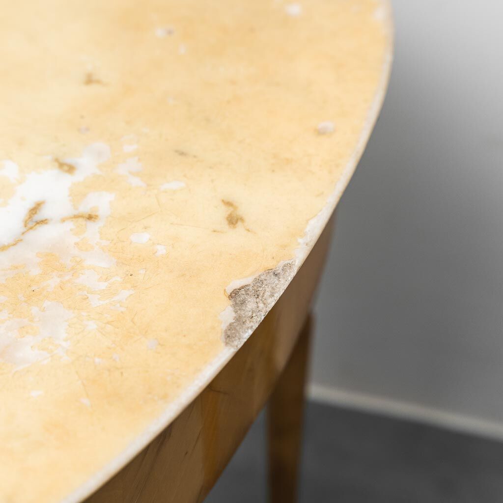 Pair of bedside tables with marble top 1950s vintage modernism