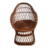 Fauteuil enfant en rotin vintage