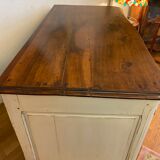 Chest of drawers from the regency period patinated light gray. Perfect condition.