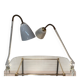 Paire de grandes lampes modulables "design industriel 1950".
