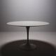 Round marble Tulip dining table by Eero Saarinen, 2000s