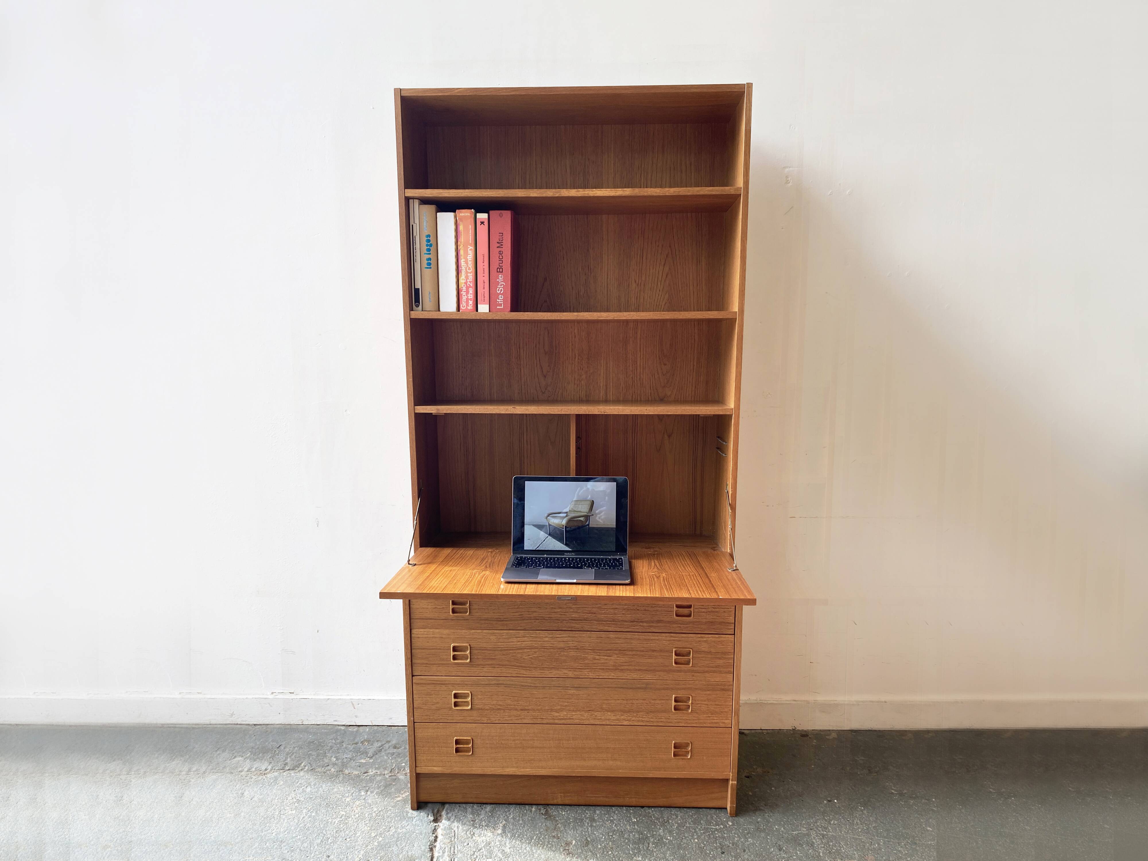 Mid-century teak wall unit by Sejling Skabe, Denmar