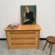 Huile sur bois, portrait de femme