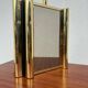 Smoked mirror lamp brass 1970s