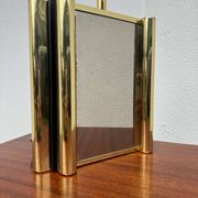 Lampe miroir fumé laiton années 70