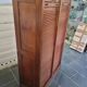 Double curtain binder in blond mahogany