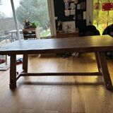 Brutalist elm table