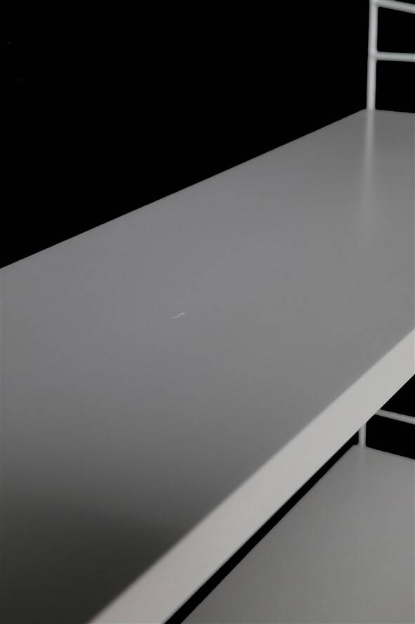 Original String shelf / Kajsa + Nisse Strinning / mid-century modern design / white / 75x80x20cm