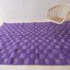 Purple Checkered Rug - 281 x 207 cm
