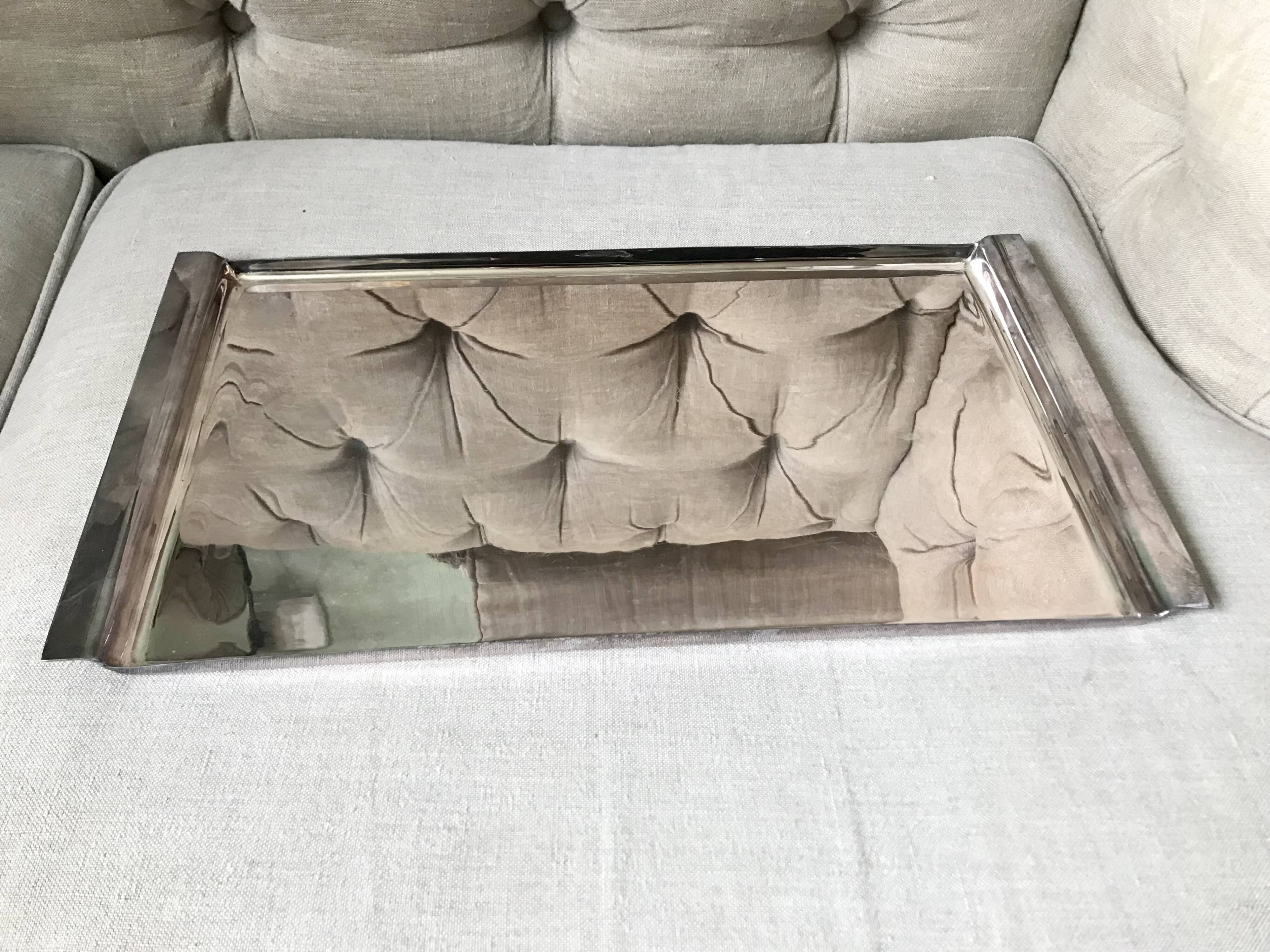 Paola navone silver metal tray for egizia