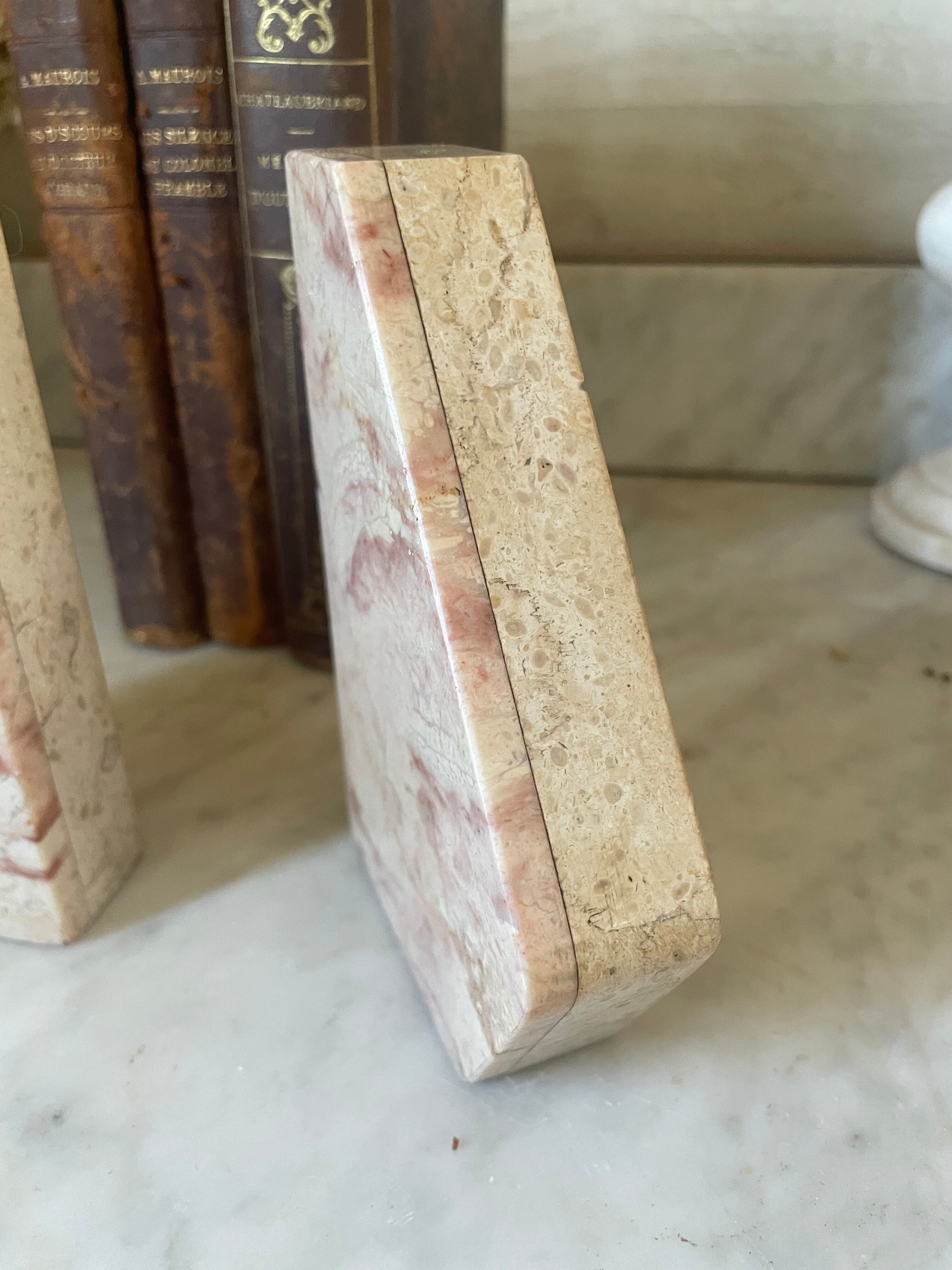 Pair of marble bookends