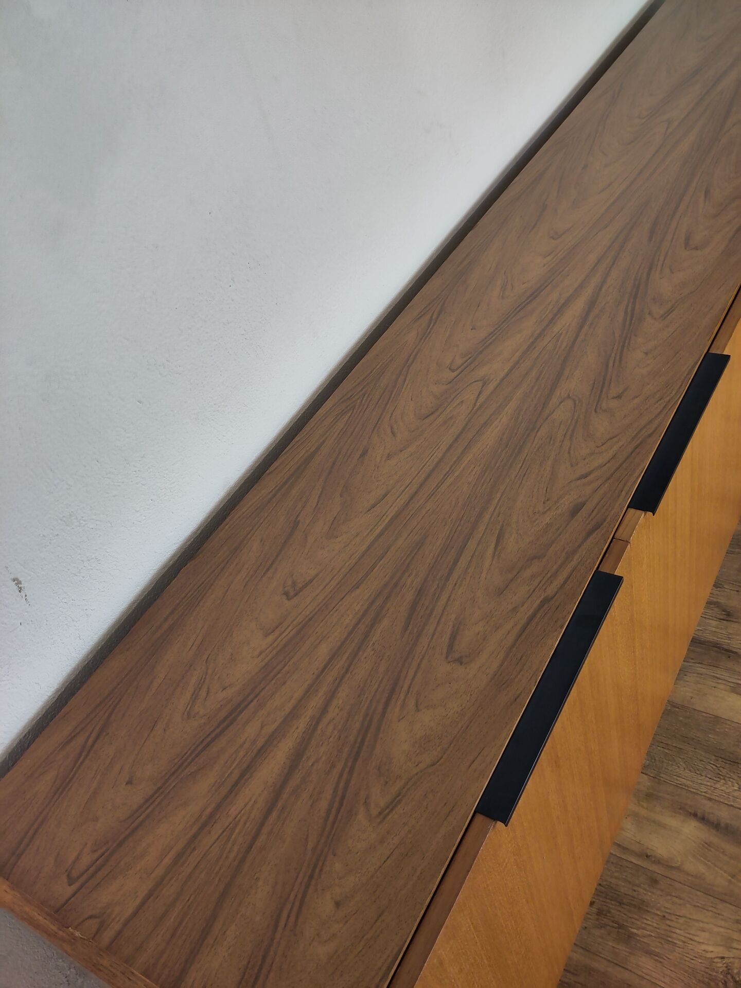 Scandinavian teak and metal sideboard