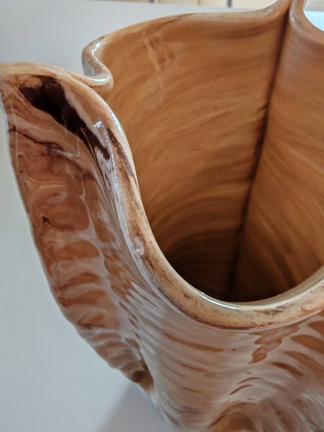 Marbled ceramic vase