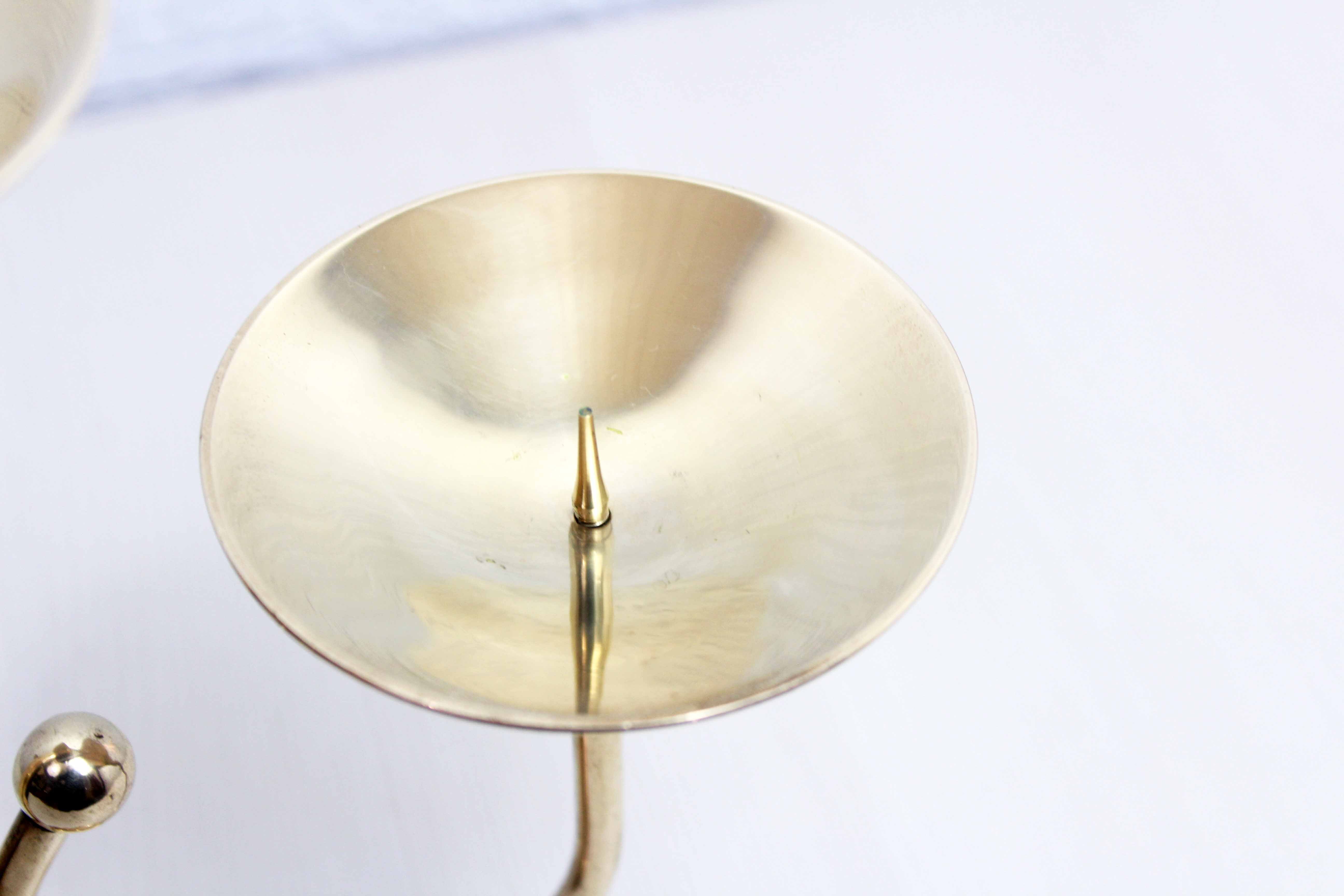 Art Deco style brass candle holder