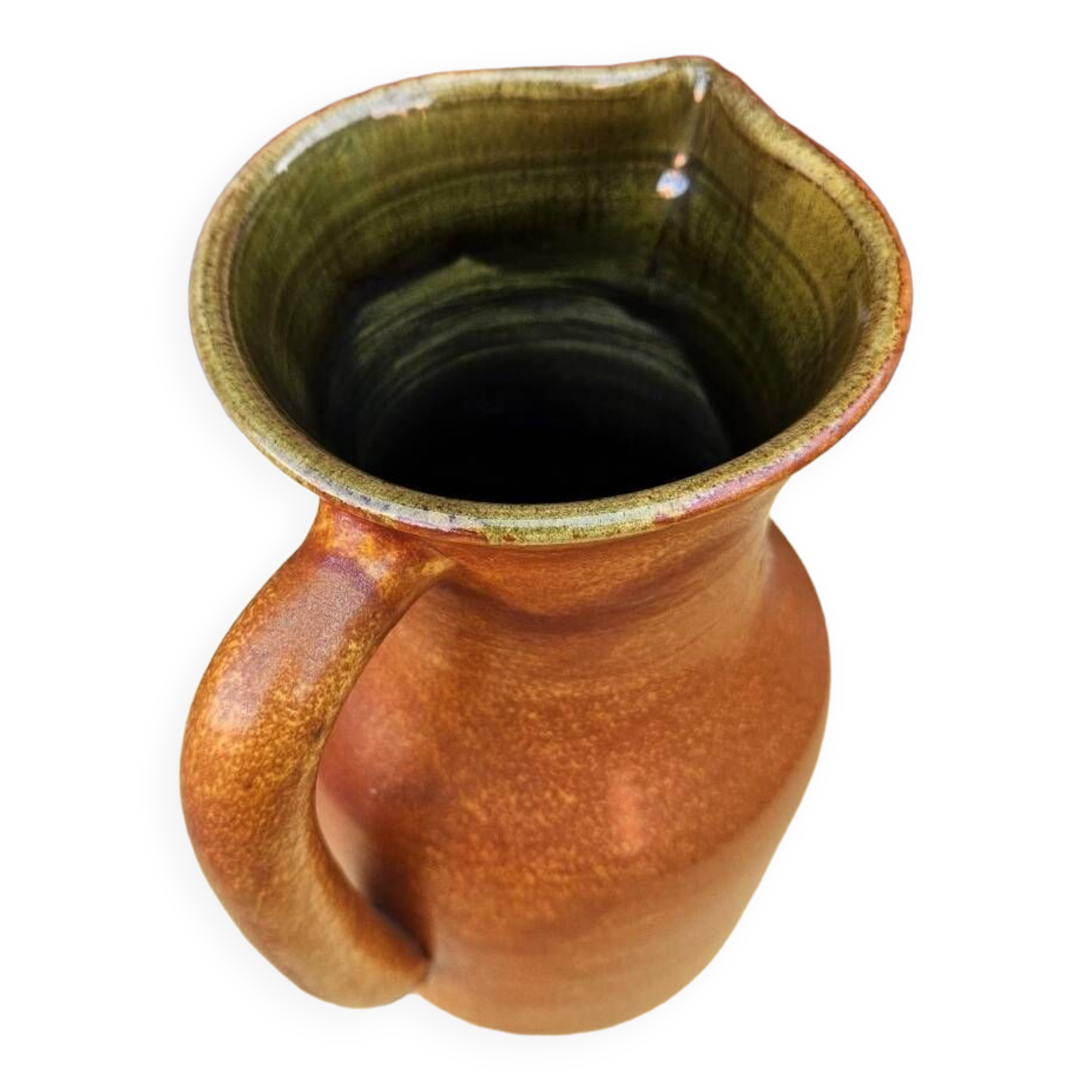 Ceramic pitcher from the Madoura plein feu workshop signed.