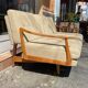 Canape daybed of the 60s in wood and wool