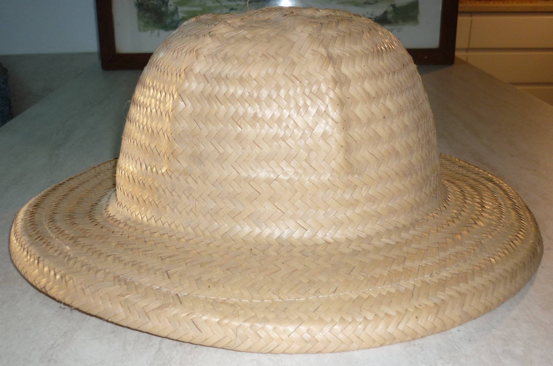 Chapeau colonial, safari en paille