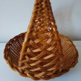 Woven wicker basket
