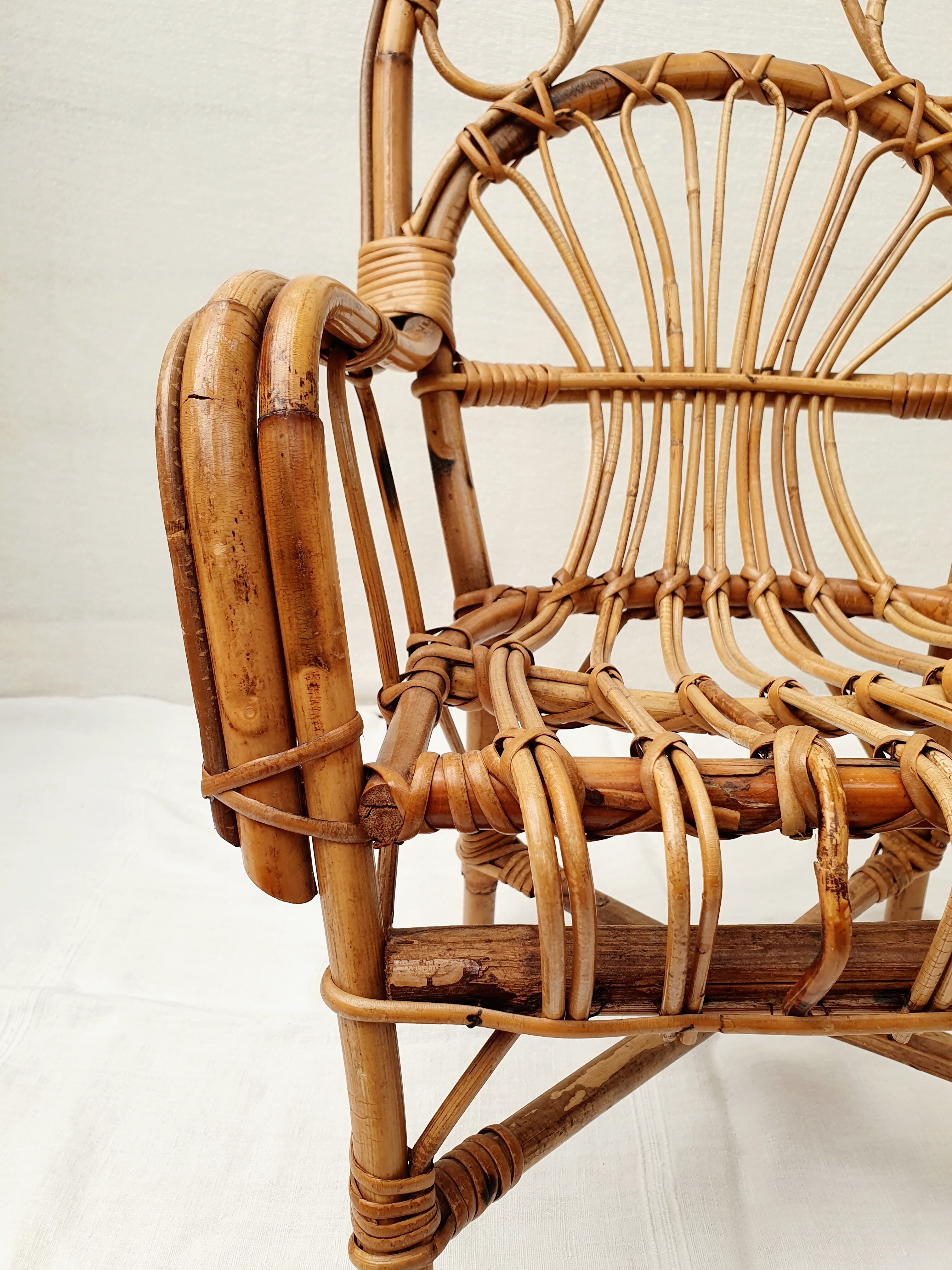 Children's rattan armchair