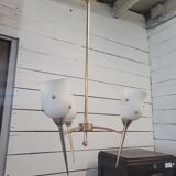 Gilded metal chandelier from the 60s