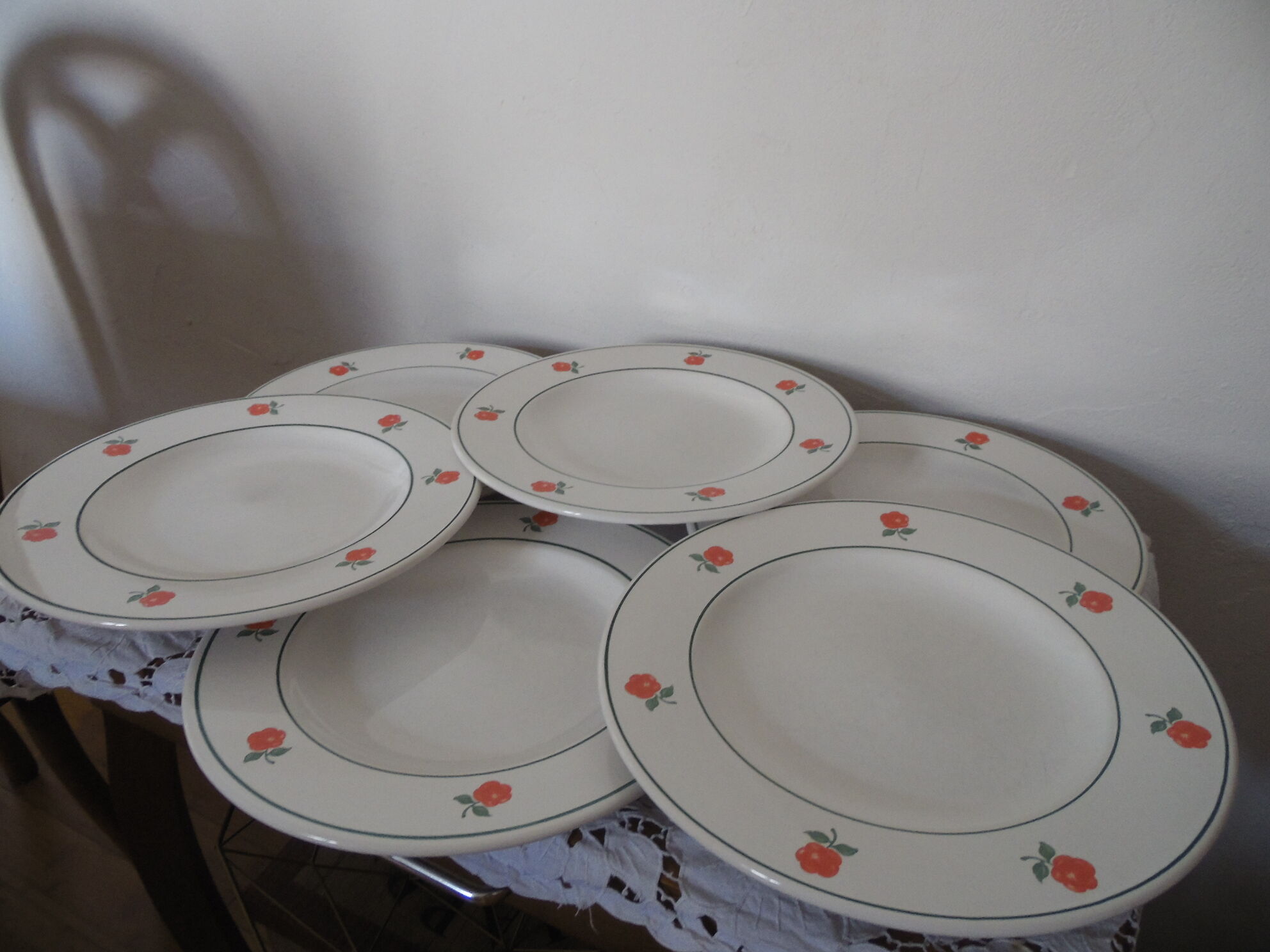 Set of 6 flat plates Niderviller