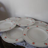 Set of 6 flat plates Niderviller