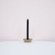 Vintage brown low ceramic candle holder