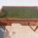 solid wood desk, leather top and extension