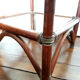Rattan shelf and smoked glass 1970