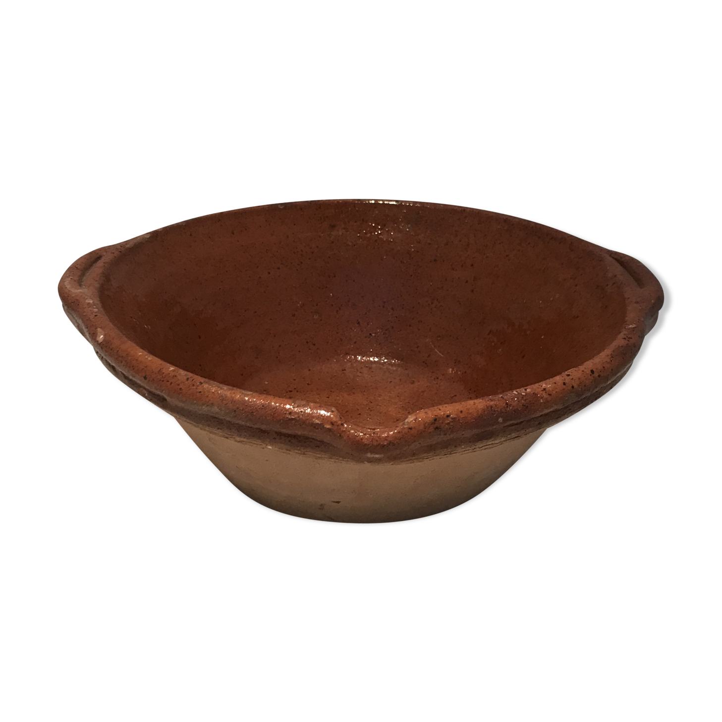Glazed terracotta dish