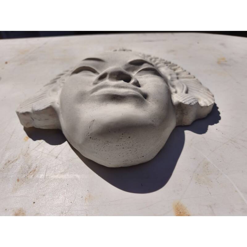 Plaster plaque of a Buddha Shiva head India