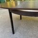 Contemporary round extendable Scandinavian dining table in wenge 1990